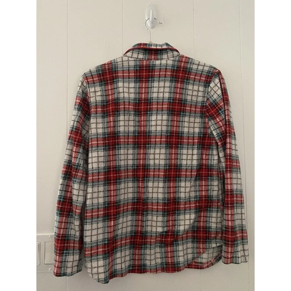 Lauren Ralph Lauren Plaid Fleece Pajama‎ Set Women's XS Red/Blue/White Cozy